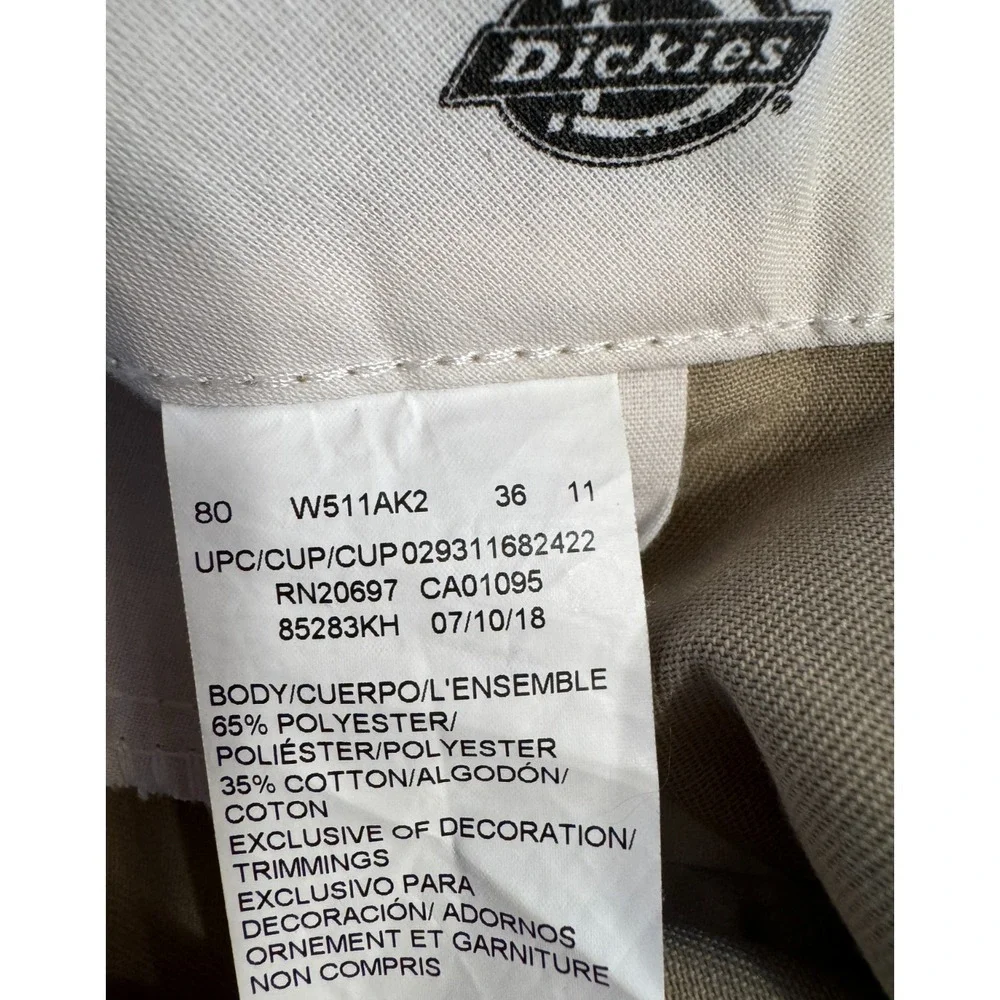 Dickies Loose Fit Double Knee Work Pants in Khaki Men's Size 40 X 30